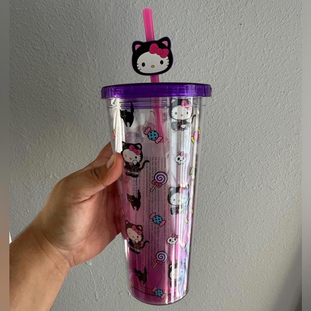 NEW Sanrio Halloween Hello Kitty Acrylic Travel Cup Tumbler